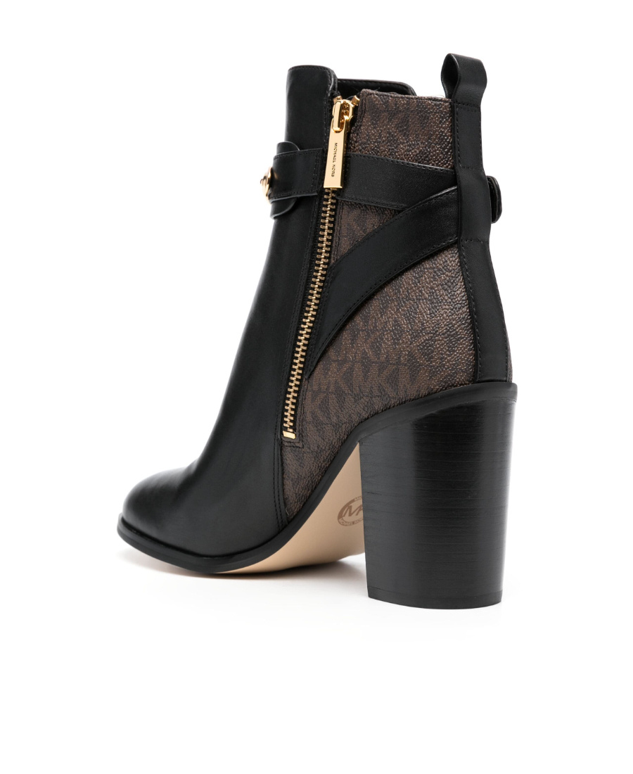 Michael Kors Darcy 90mm Monogram-print Boots In Black