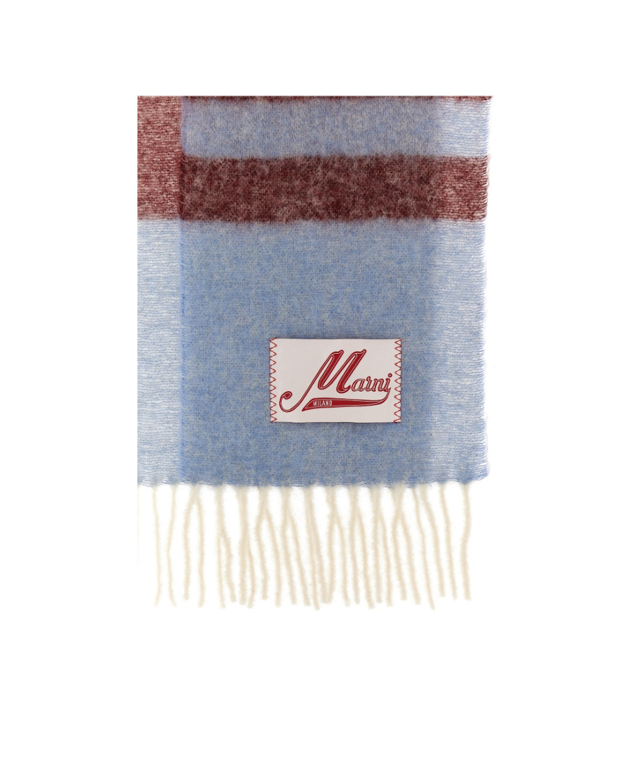 Marni Striped Fringed Scarf In Multicolor