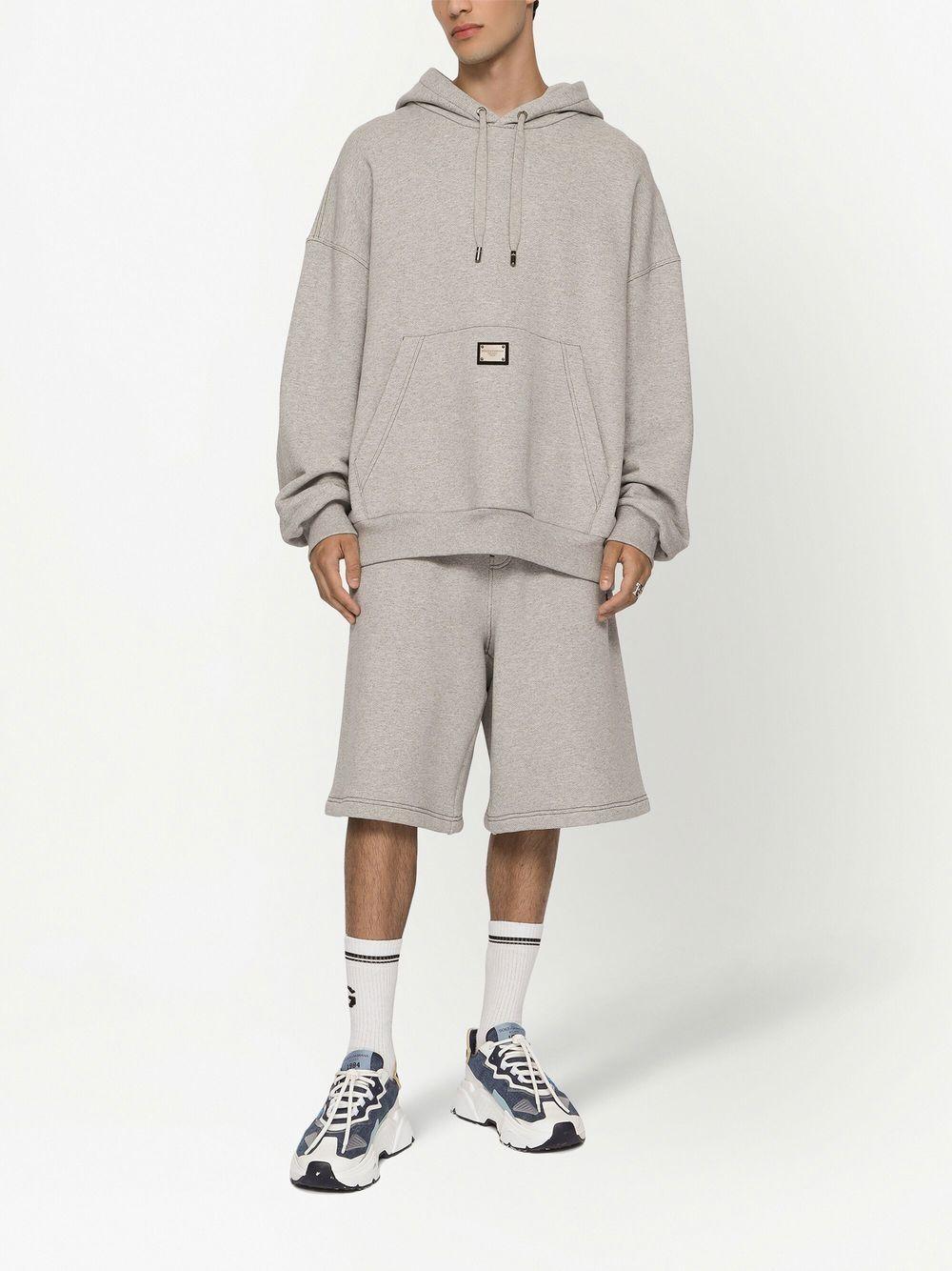 Dolce & Gabbana Drawstring-waist Track Shorts In Gray
