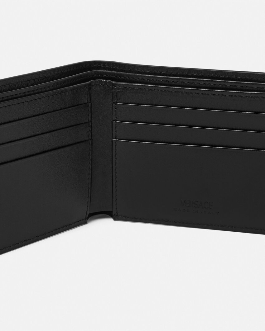Versace Medusa Biggie Bi-fold Wallet In Black