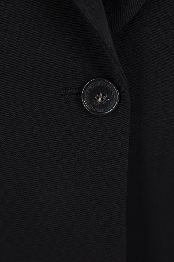 Stella Mccartney Fluid Viscose Blend Oversized Blazer In Black