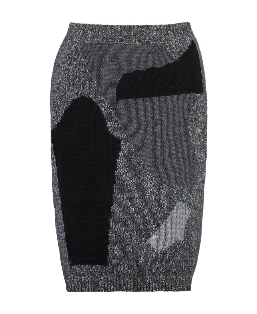 Moschino Knit Skirt In Black