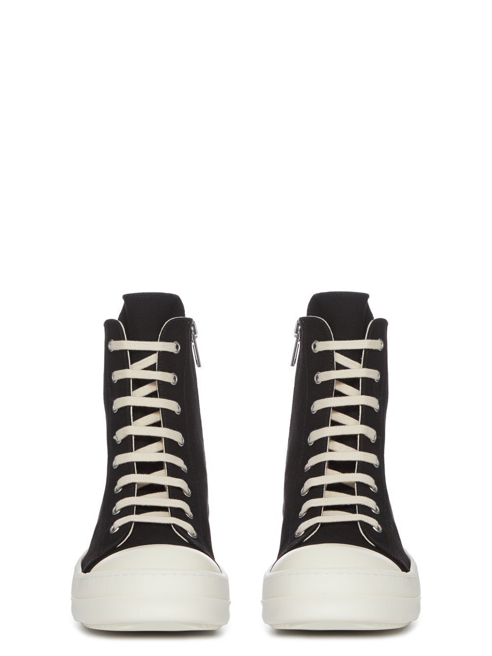 Rick Owens Drkshdw Round Toe High Top Casual Shoes In Black
