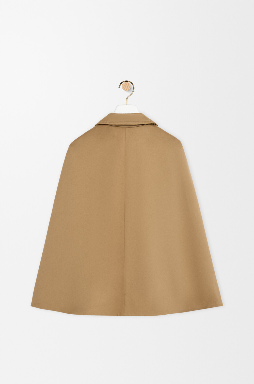 Loewe Double-breasted High-neck Coat In Brown