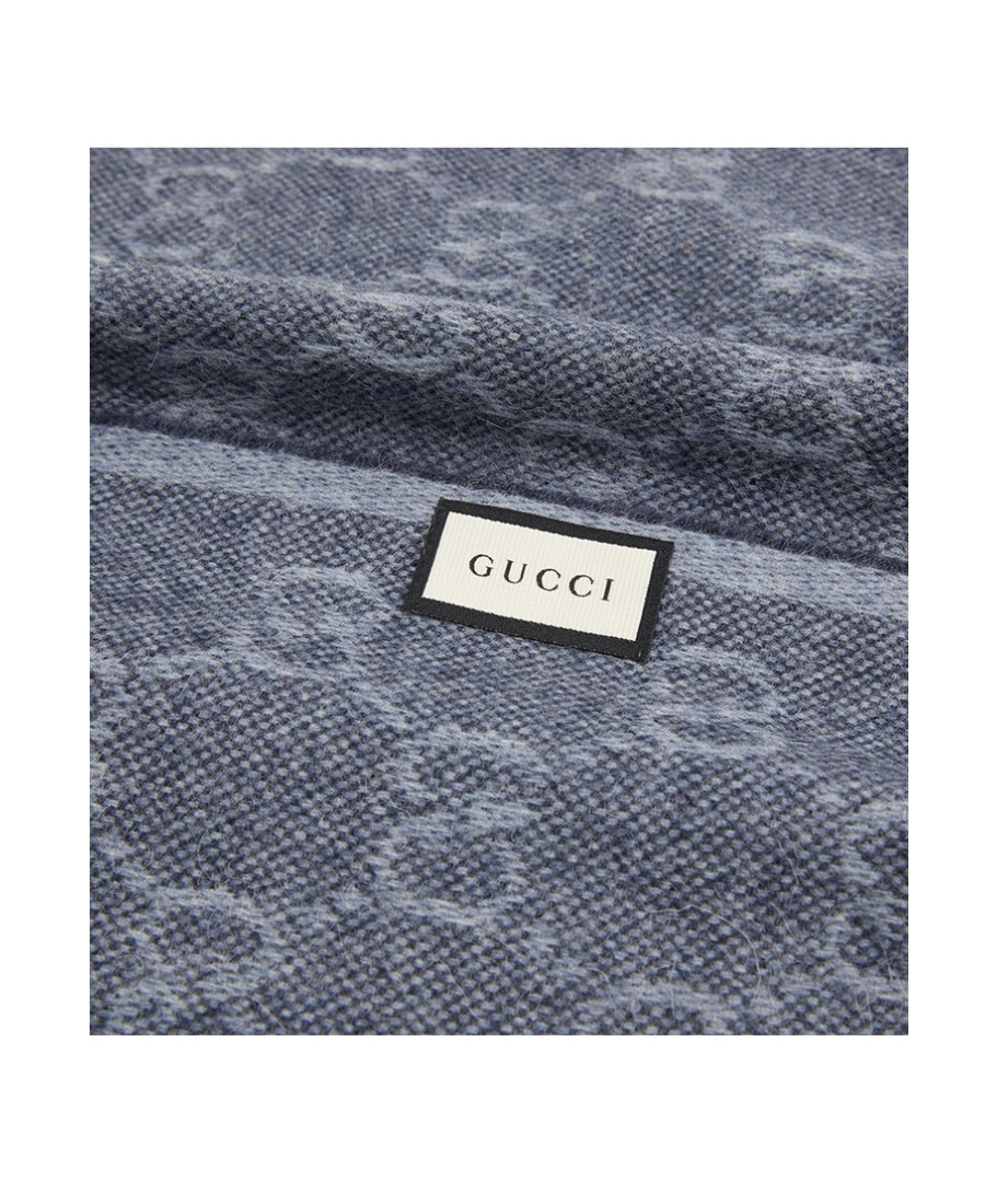 Gucci Logo Logo Scarf In Gray