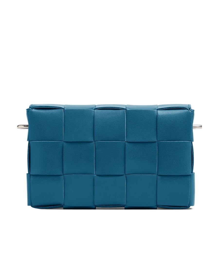 Bottega Veneta Cassette Leather Messenger Bag In Green