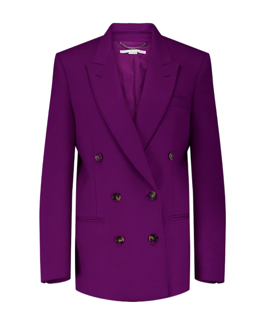 Stella Mccartney Woman Blazer Purple Size 4-6 Wool In Purple