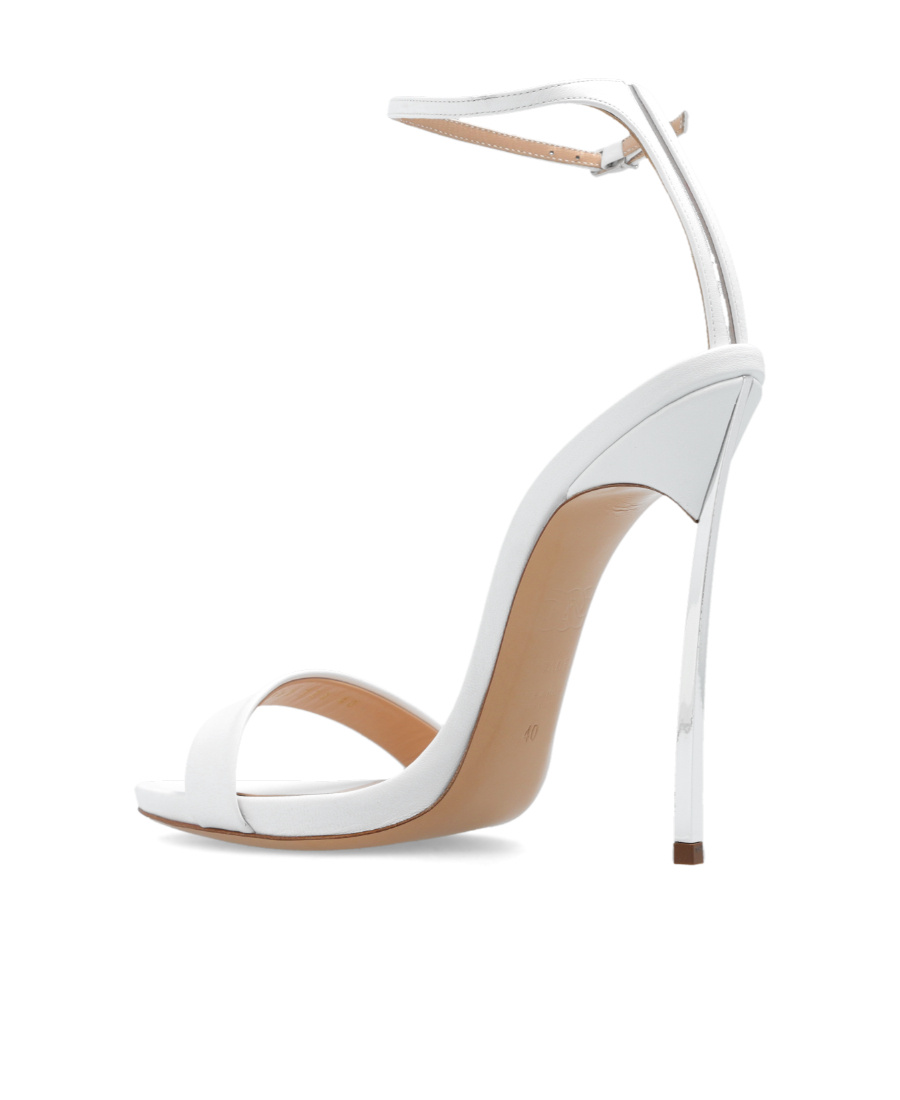 Casadei Scarlet Sandals In White Patent Leather In White
