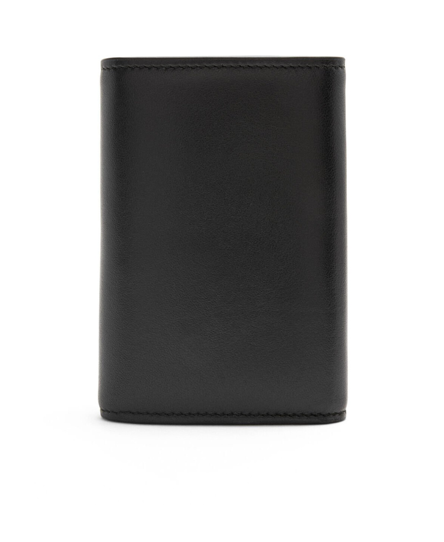 Loewe Anagram Puffer Leather Vertical Cardholder In Black