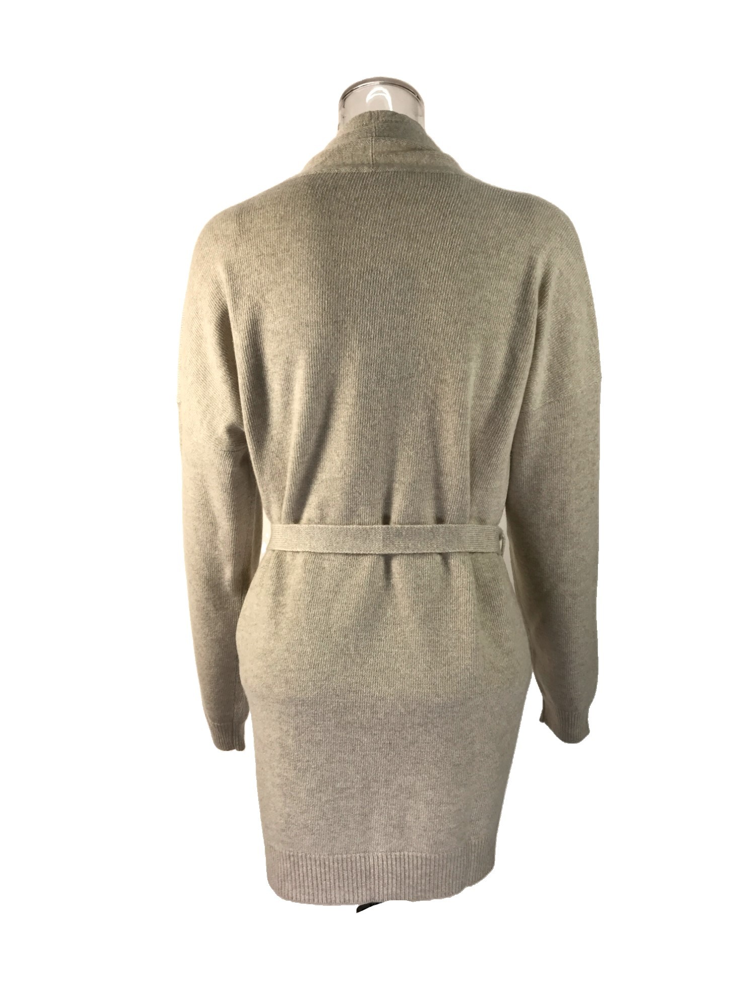 Max Mara Long-sleeved Knitted Cardigan In Gray