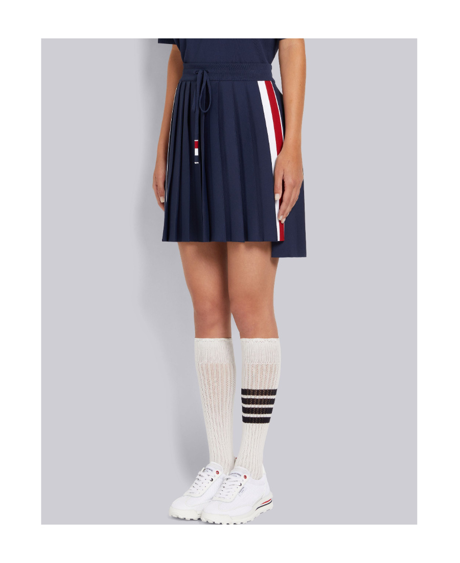 THOM BROWNE RWB PLEATED MINI SKIRT