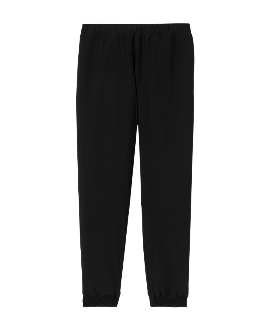 Burberry Checked Cotton Track Pants In Black
