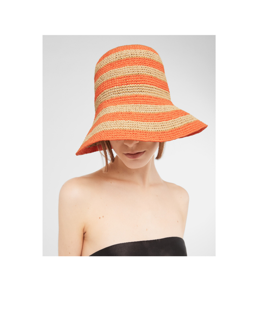 Prada Logo Sunshade Hat In Nude
