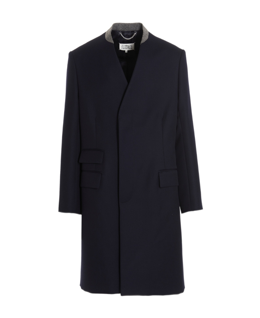 Maison Margiela Men's Wool Coat In Black