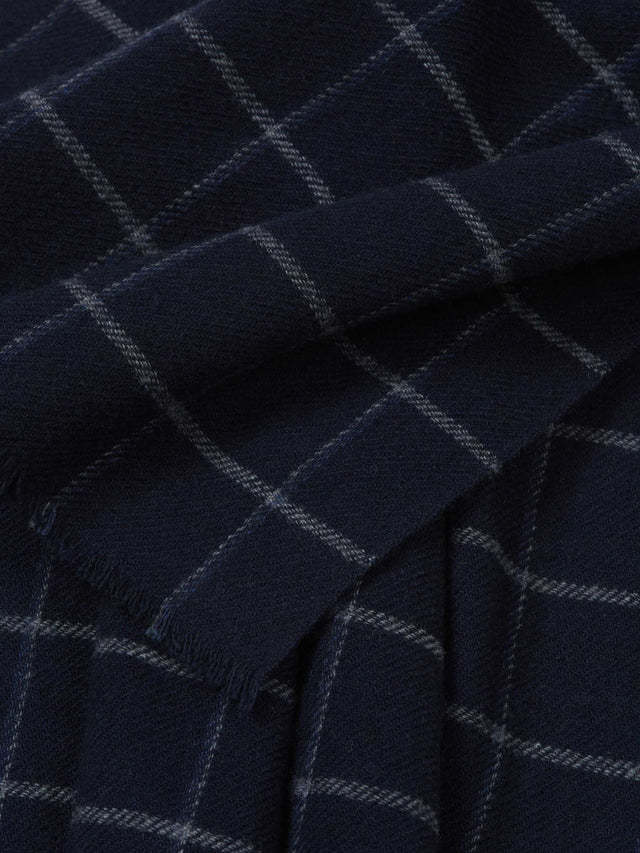 Fedeli Checkered Pattern Scarf In Black