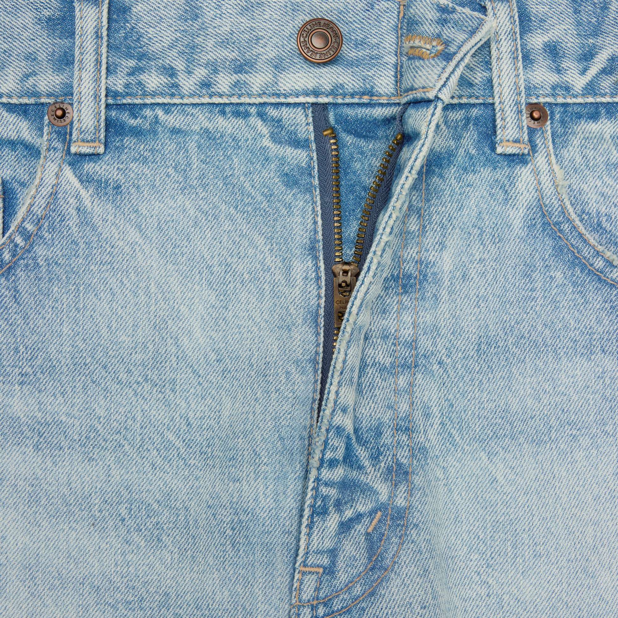 Celine Max Jeans In Golden Harmony Wash Denim In Black