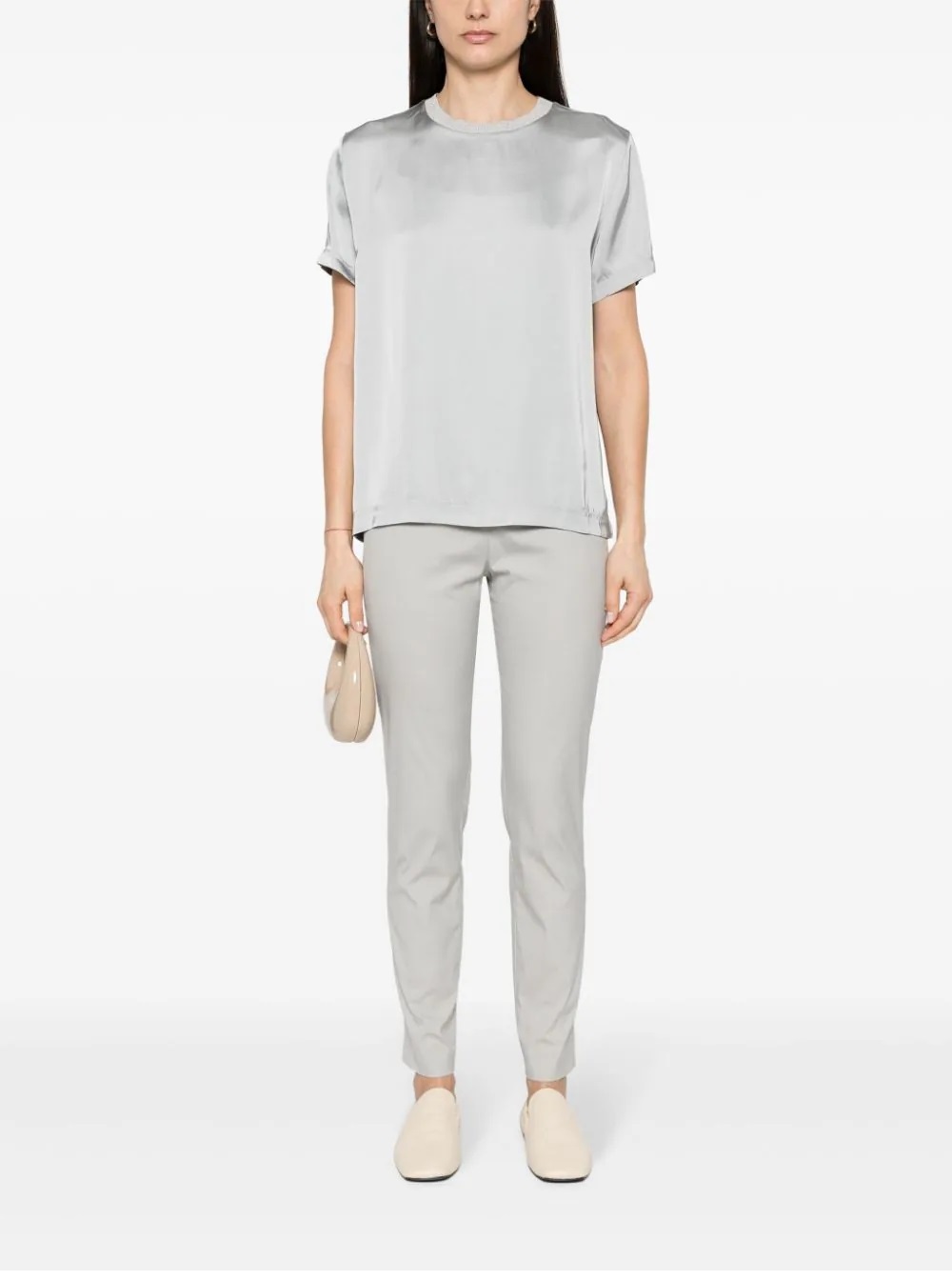 Fabiana Filippi Tailored Trousers With Clean Waistband In White