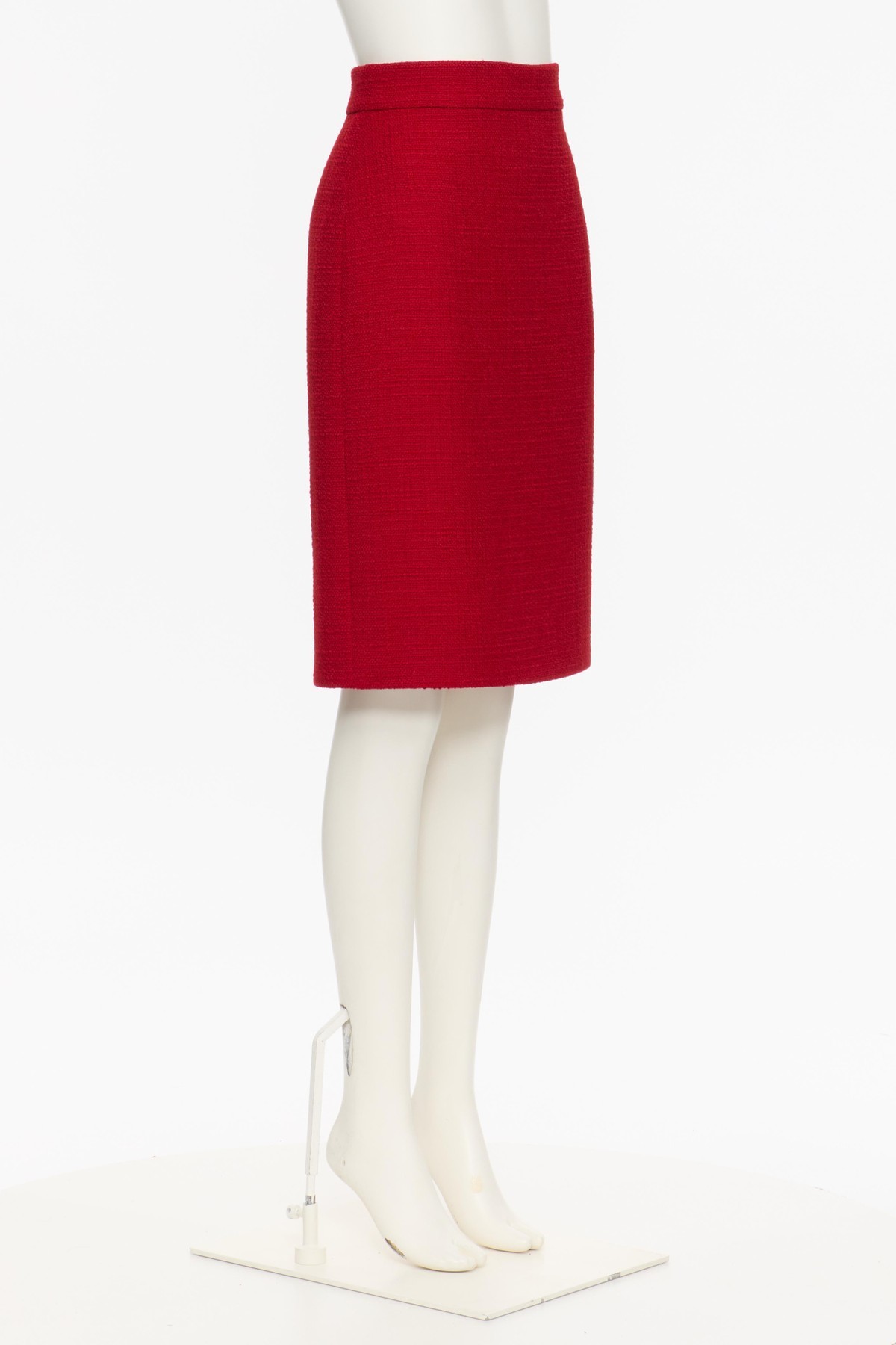 Valentino Solid Color Skirt In Red