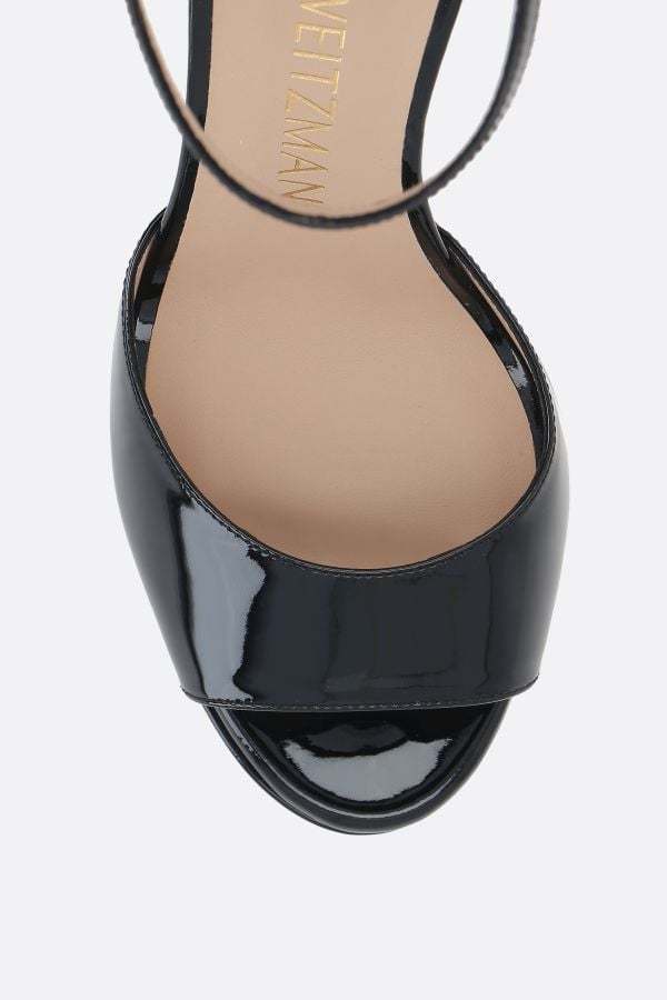 Stuart Weitzman Women's Discoplatform Suede Ankle Loop Sandals In Black