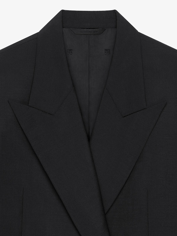 Givenchy Double-breasted Wool-blend Blazer In Black