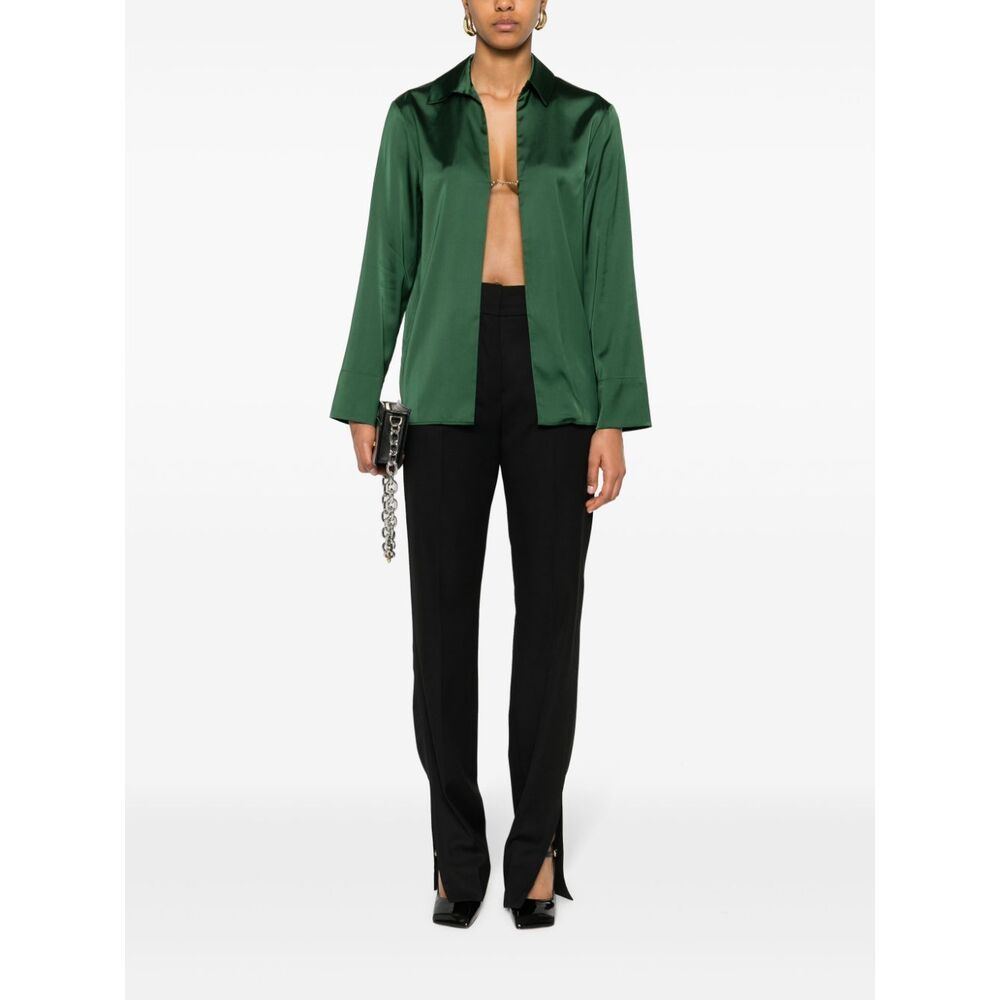 Jacquemus Straight Leg Trousers Split Ankles In Black