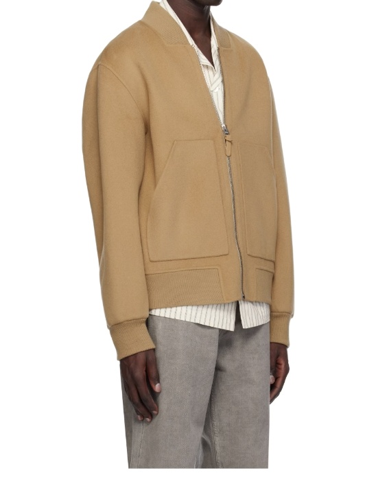 Mackage Tan Emilio Bomber Jacket In Nude