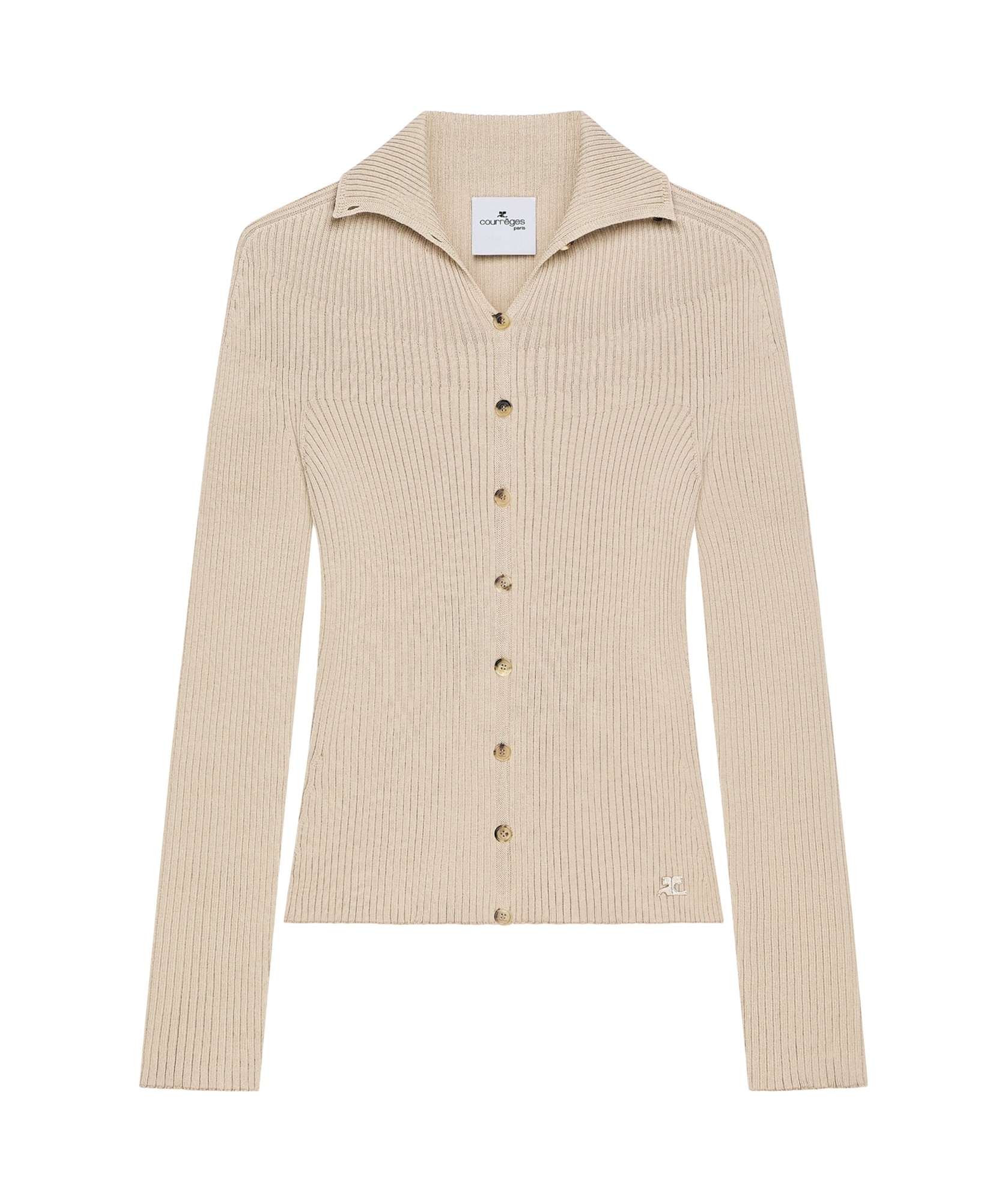 Shop Courrèges Long-sleeved Sweater In Nude