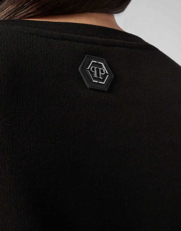 Shop Philipp Plein Round-necked Sweater In Black
