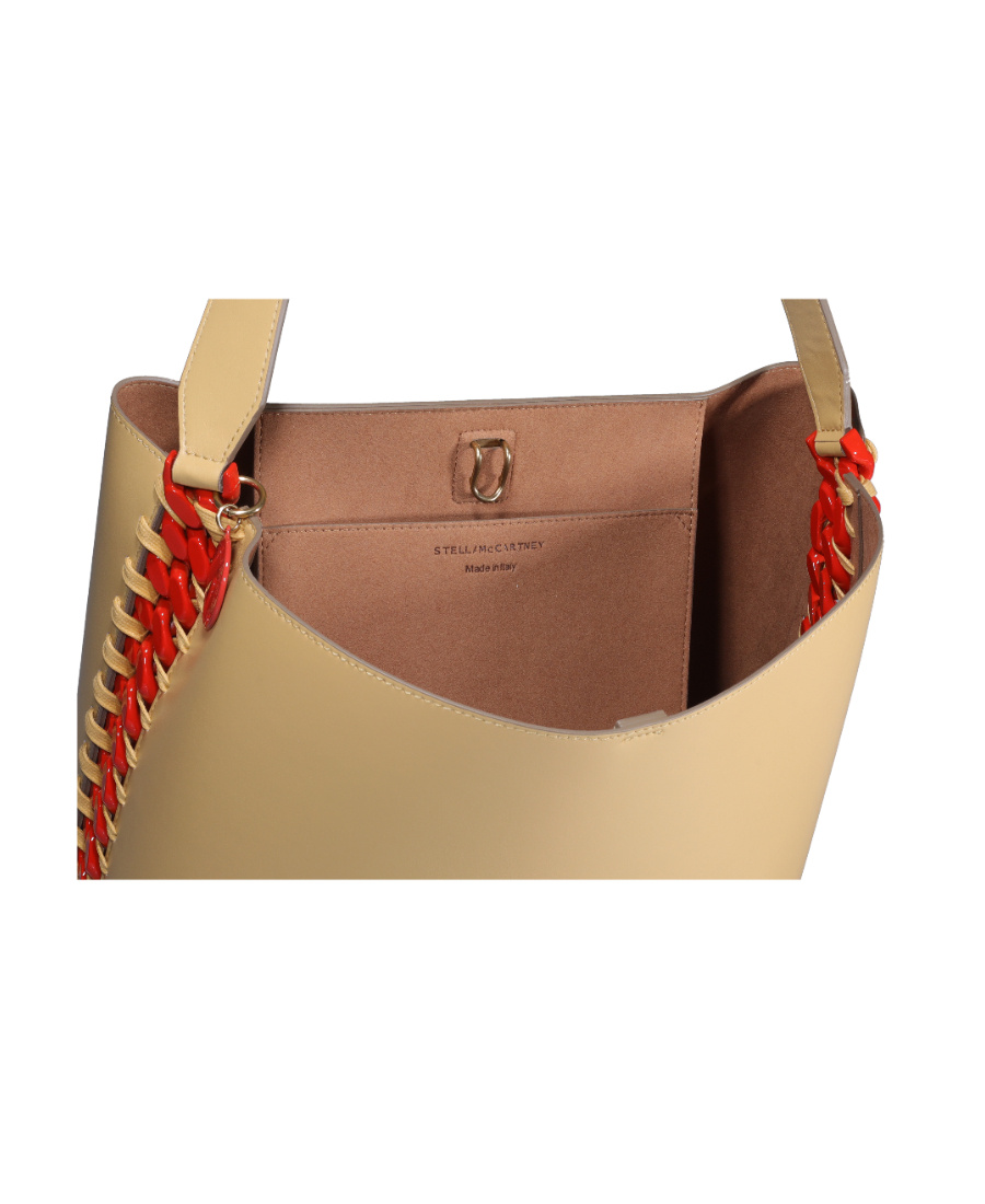 Stella Mccartney Chain Link Handbag In Nude