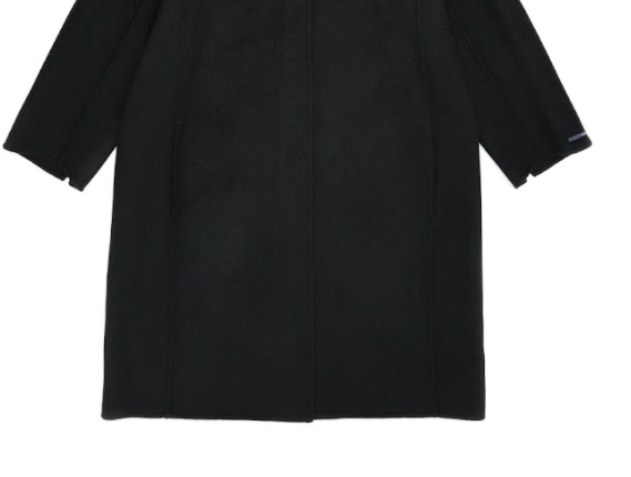 Max Mara Round-necked Coat In Black