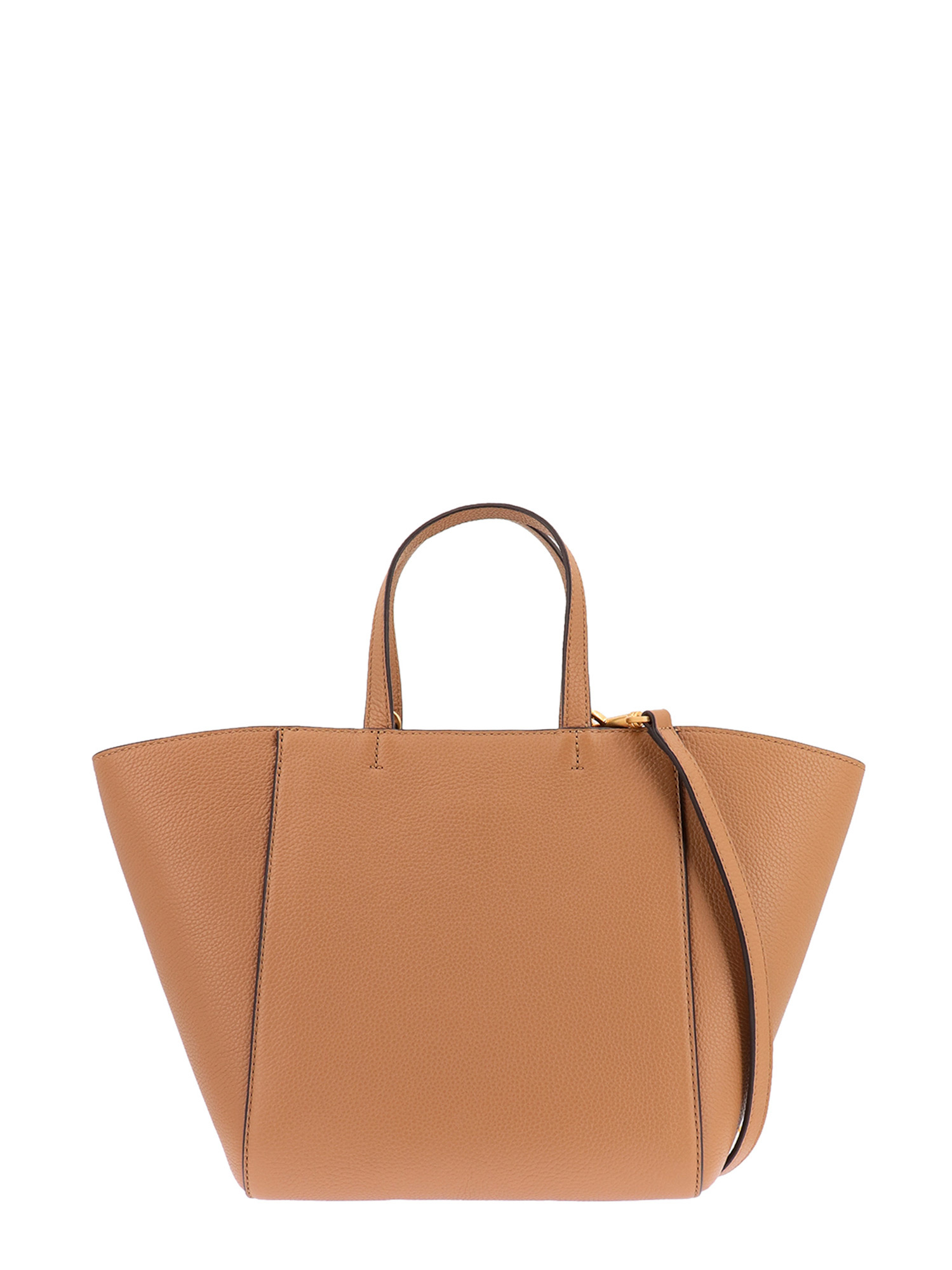 Tory Burch Double T Leather Tote Bag In Pink