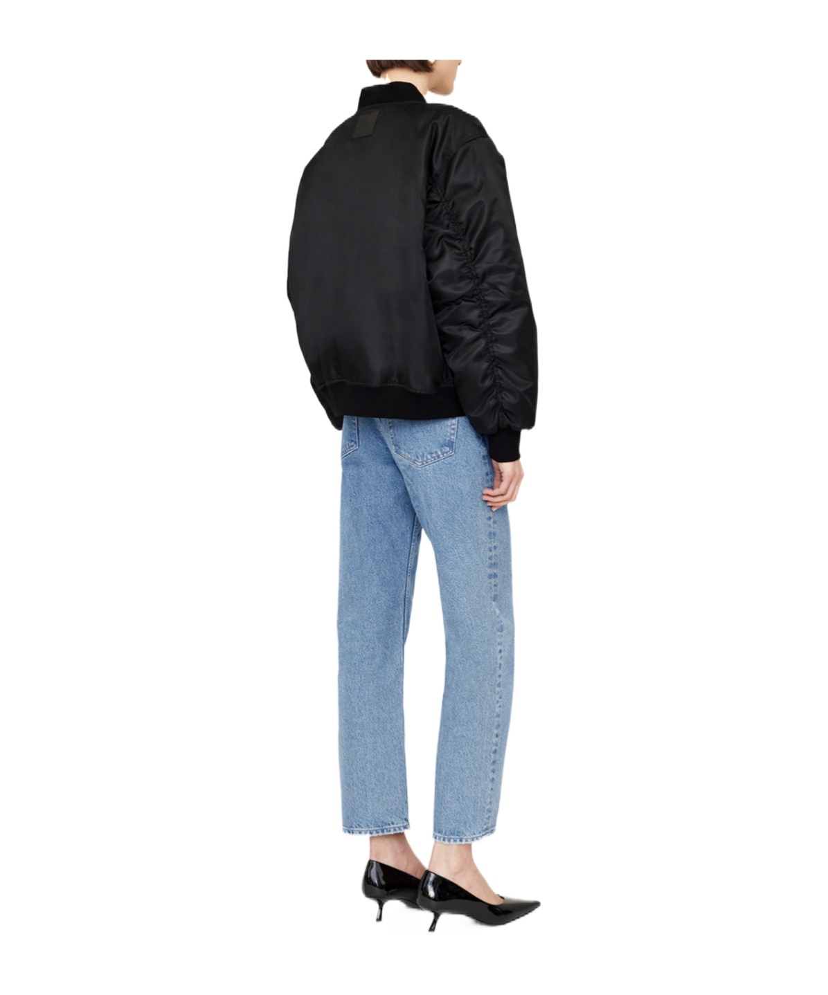 Shop Anine Bing Leon Pilot Jacket In Black