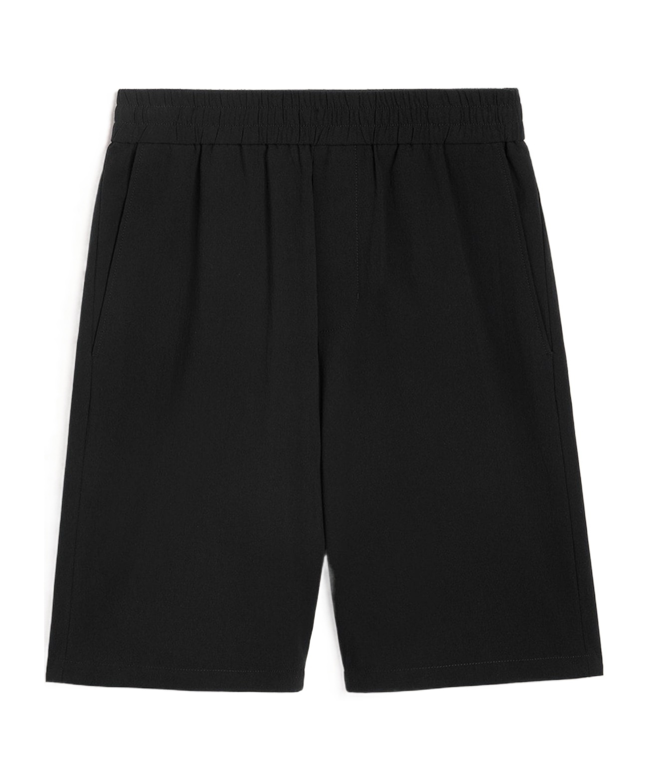 Ami Alexandre Mattiussi Ami Paris Bermuda With Elastic In Black