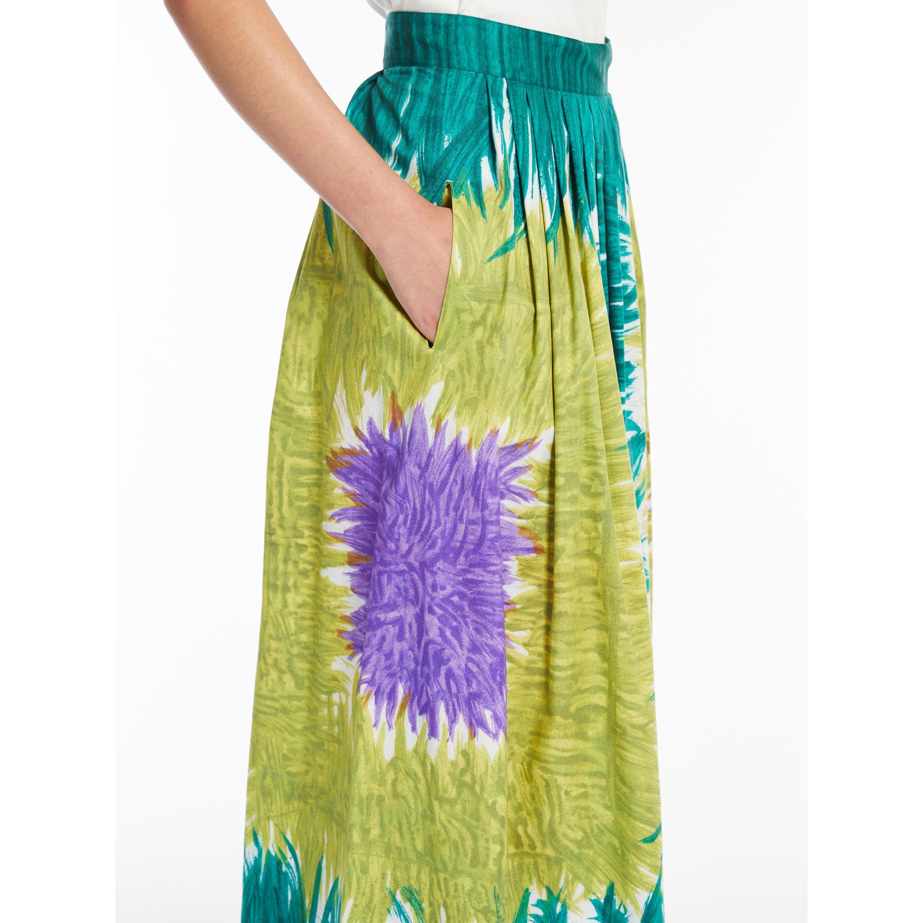 Weekend Max Mara Circeo Skirt In Green