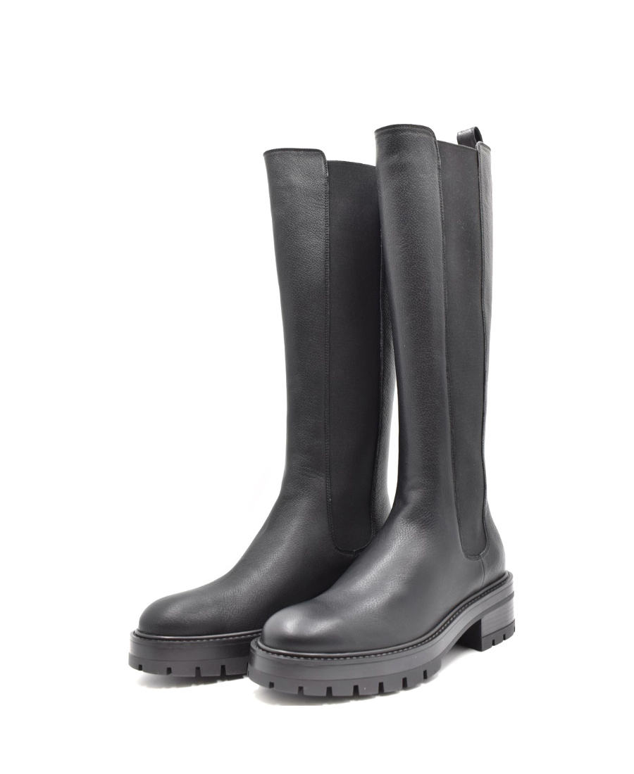 Shop Aquazzura Mid-calf Leather Boots In Black