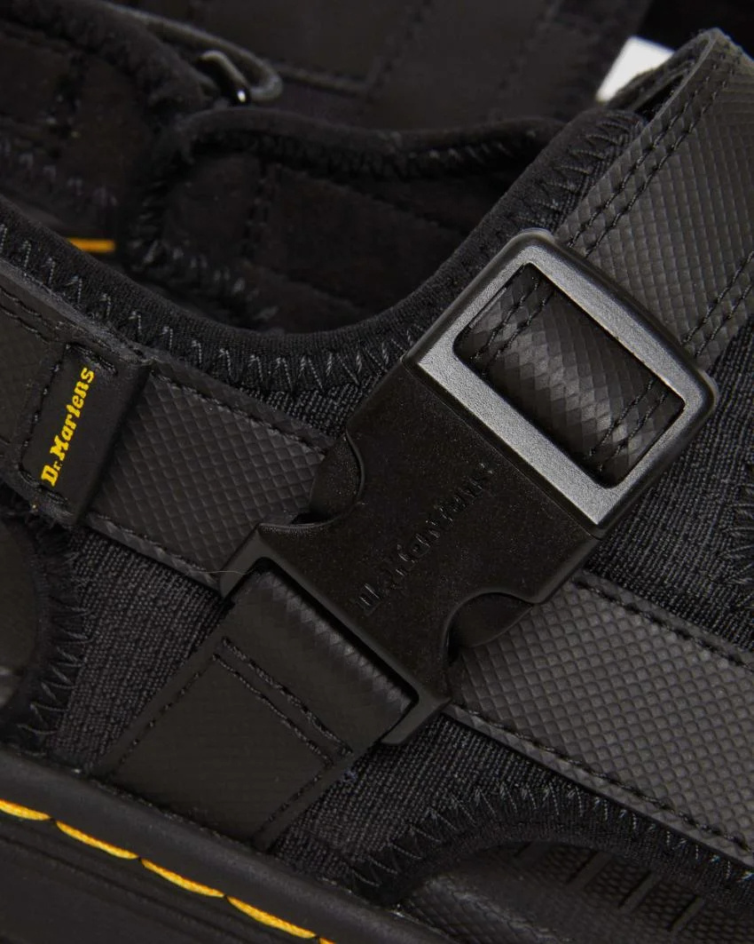 Dr. Martens Forster Poly Webbing Sandals In Black