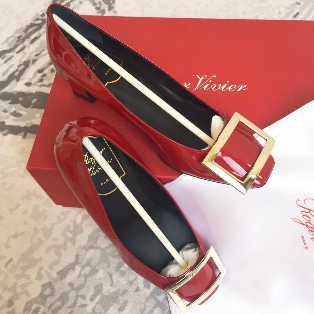 Shop Roger Vivier Trompette Buckle Pumps In Red