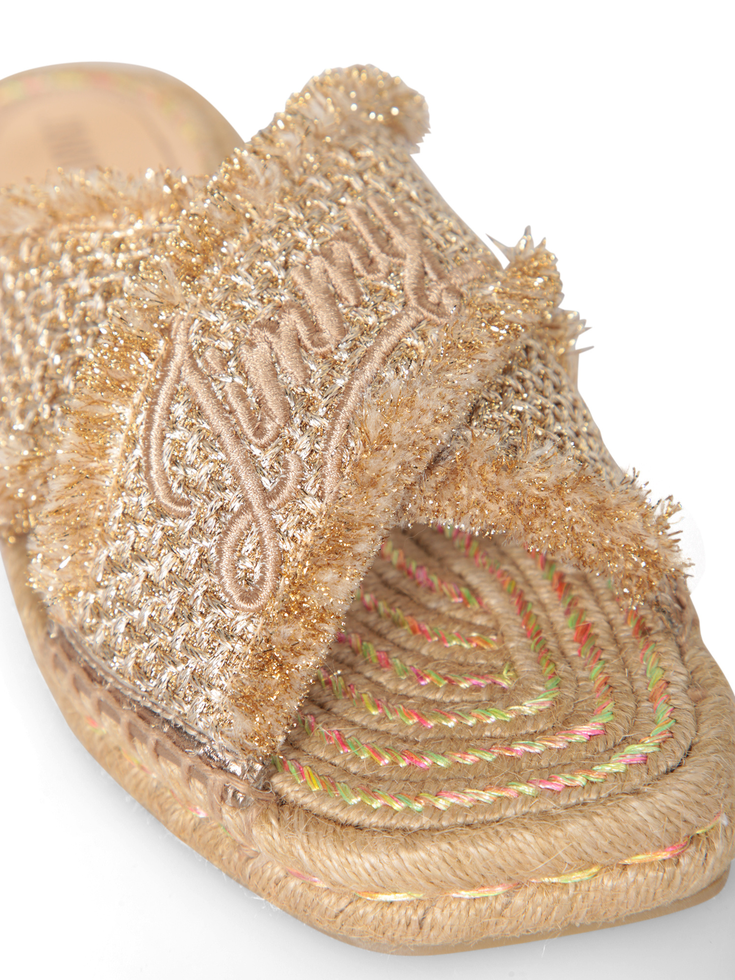 Jimmy Choo Aciel Woven Flat Sandals In Nude