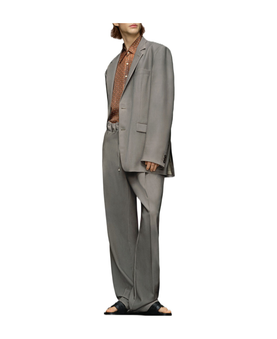 Maison Margiela Single-breasted Wool Blazer In Gray
