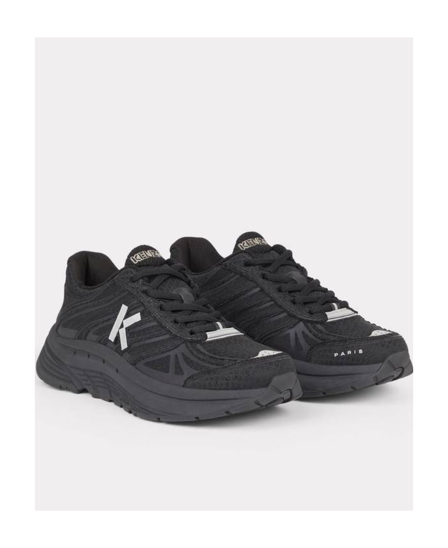 Kenzo Pace Sneakers With Mesh And Rubber Sole In Black