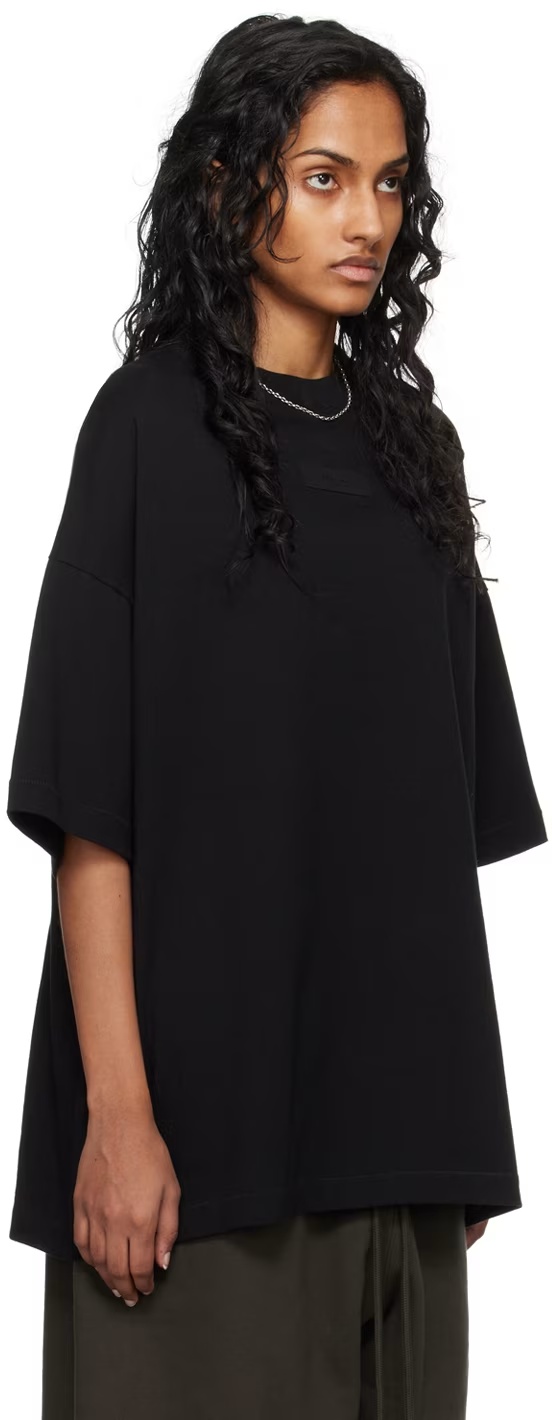 Essentials Logo-appliqué Cotton T-shirt In Black