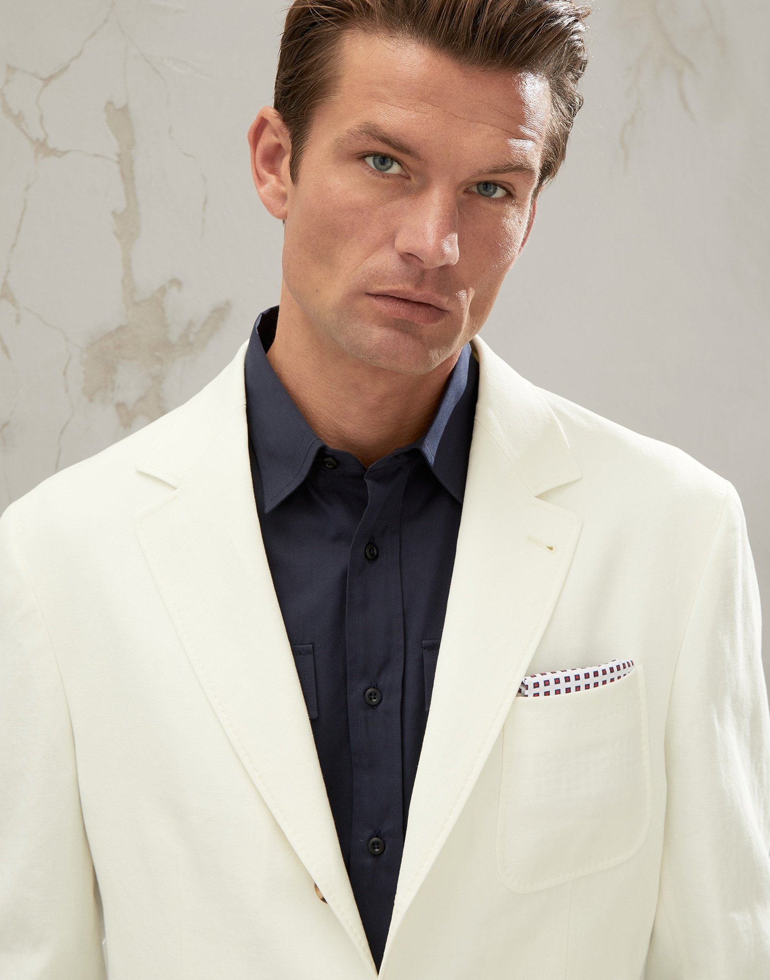 Brunello Cucinelli Single-breasted Fitted Blazer In White