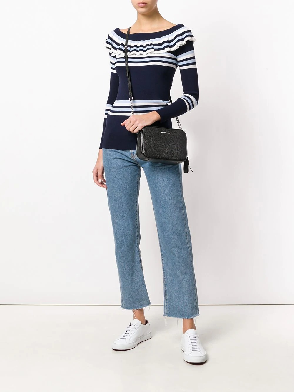 MICHAEL MICHAEL KORS MICHAEL MICHAEL KORS GINNY LOGO PLAQUE CROSSBODY BAG