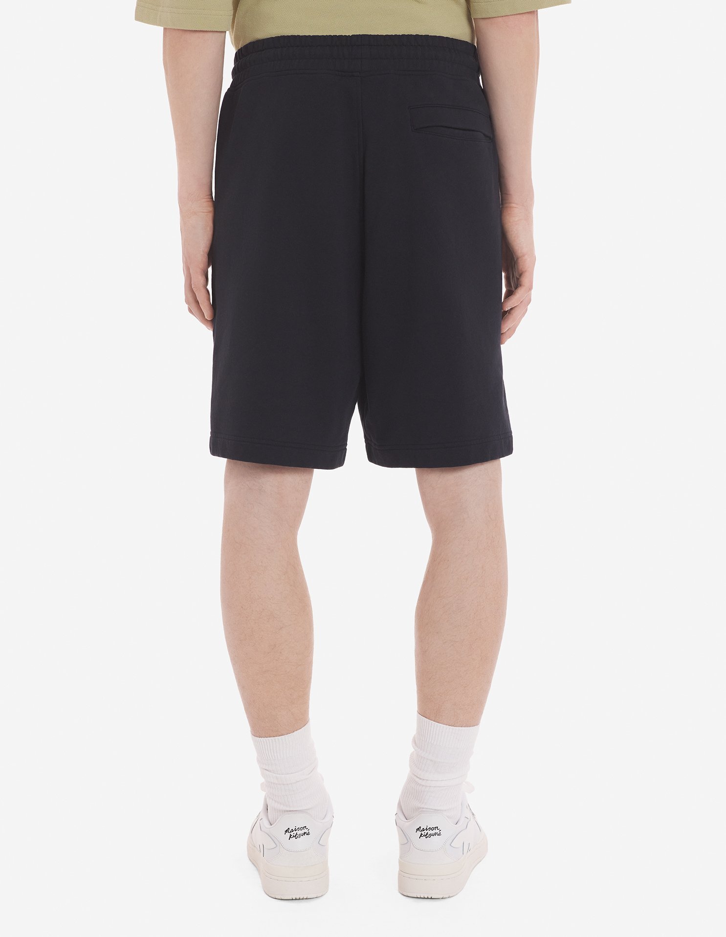 Maison Kitsuné Fox-patch Track Shorts In Black