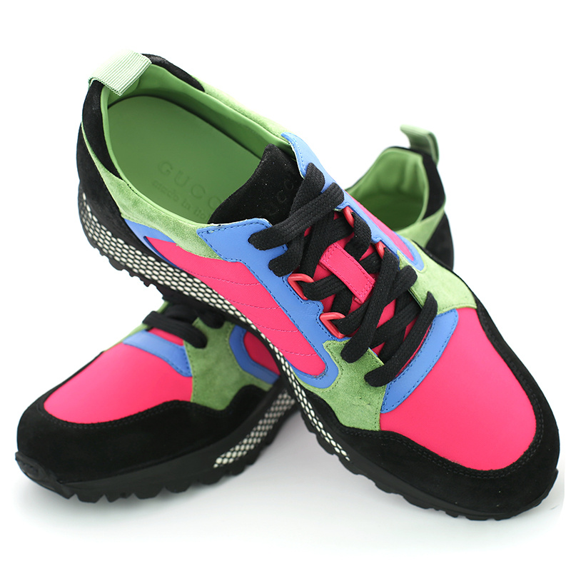 GUCCI TIE-UP COLOR LEISURE SPORTS SHOES