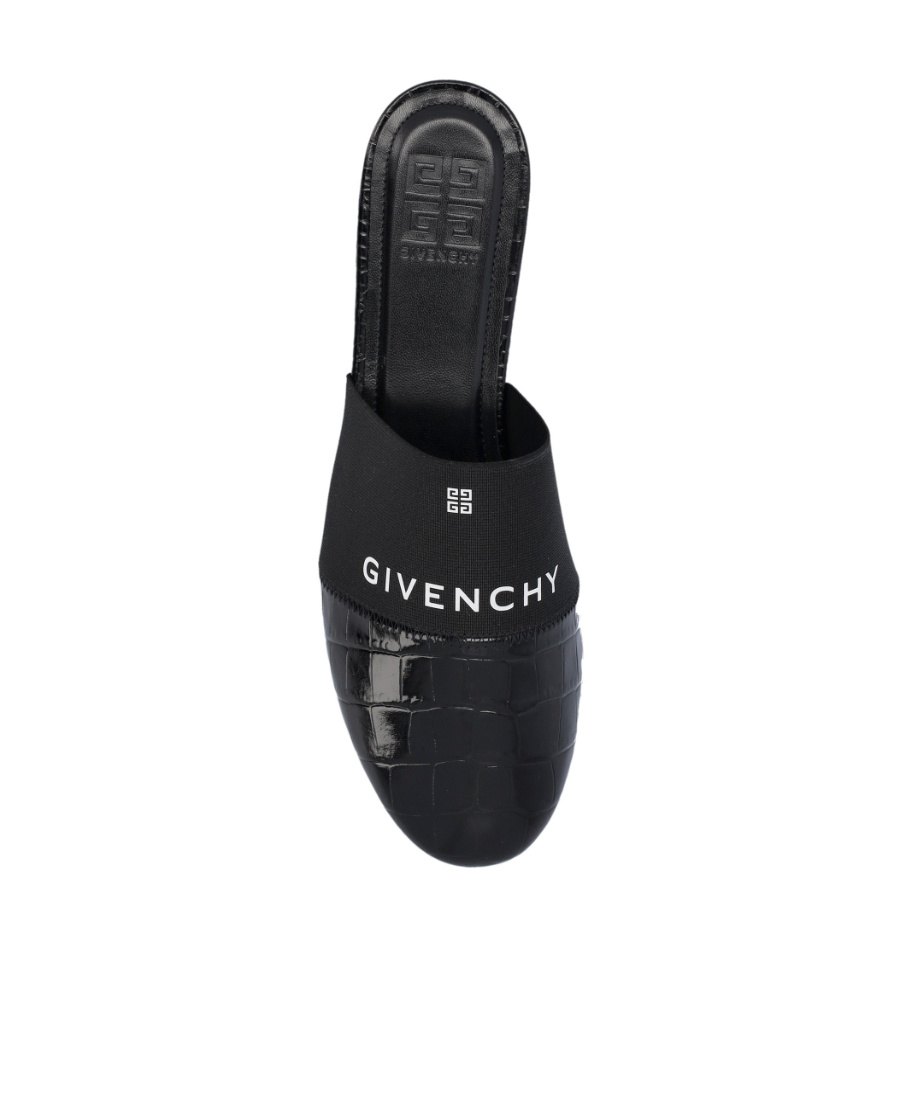 Givenchy Logo-print Round-toe Mules In Black
