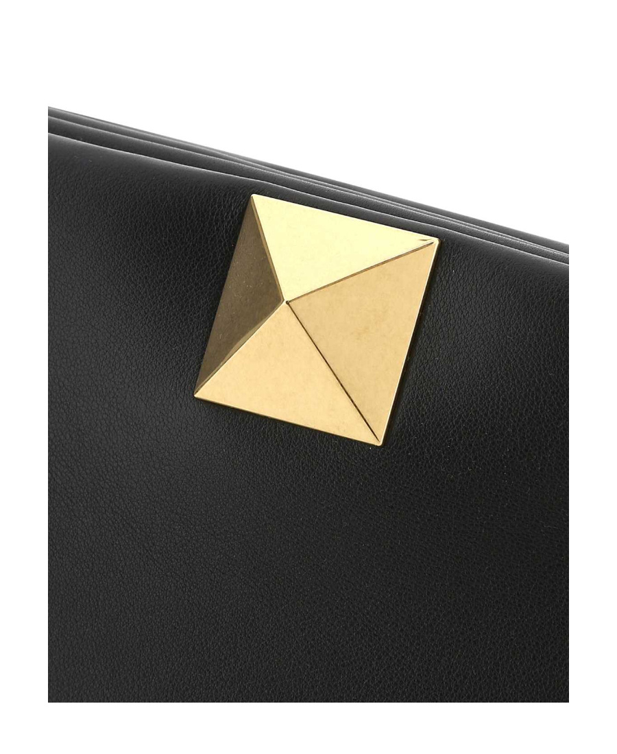 Shop Valentino One Stud Soft Clutch Bag In Black