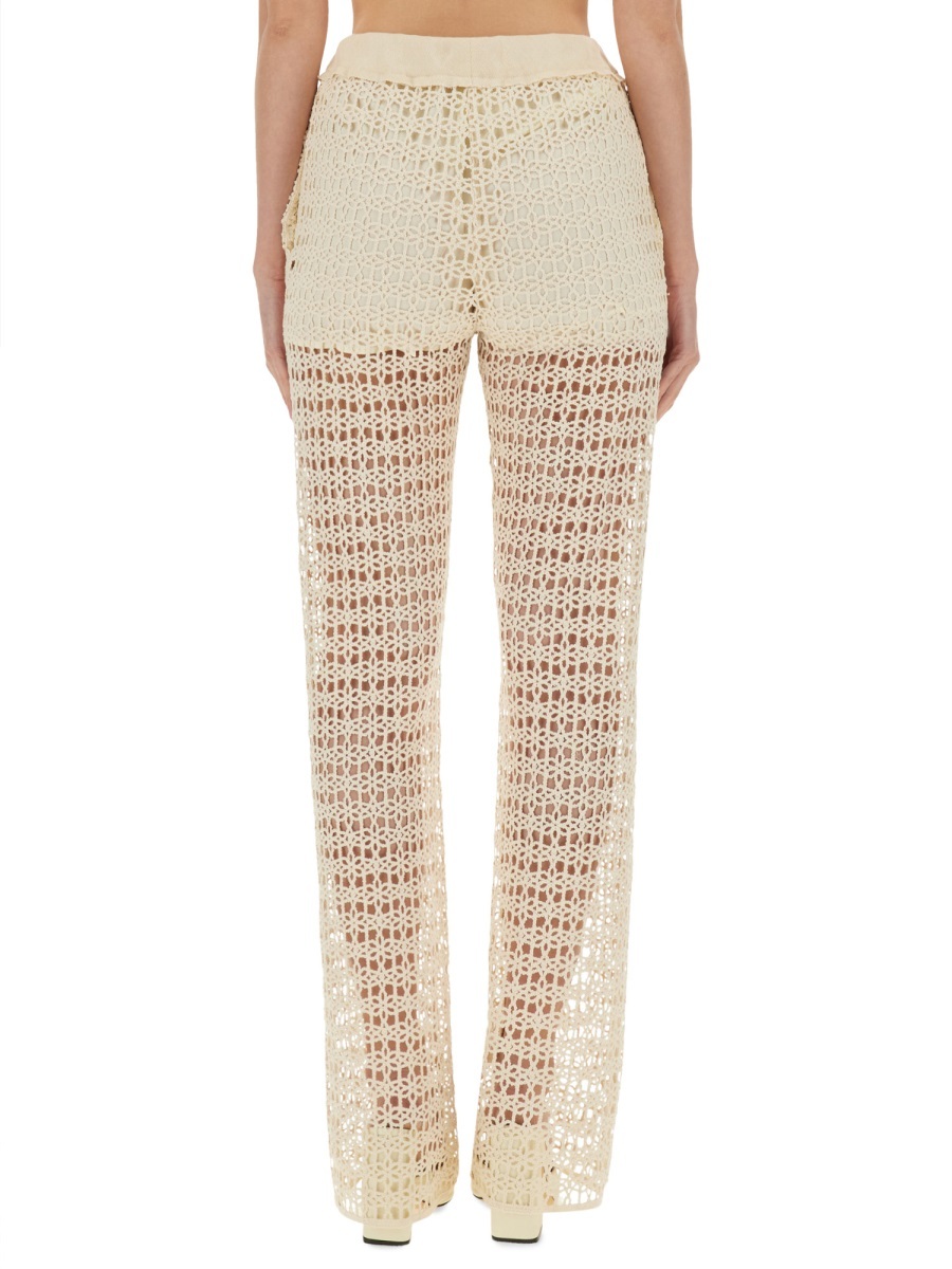 ALYSI STRAIGHT-LEG SHEER TROUSERS