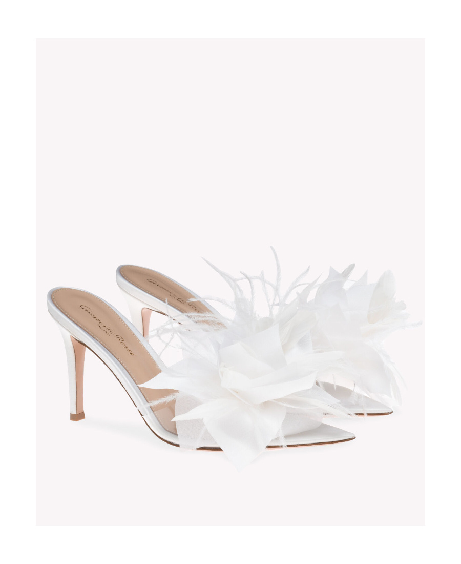 Gianvito Rossi Logo High-heeled Sandals In White