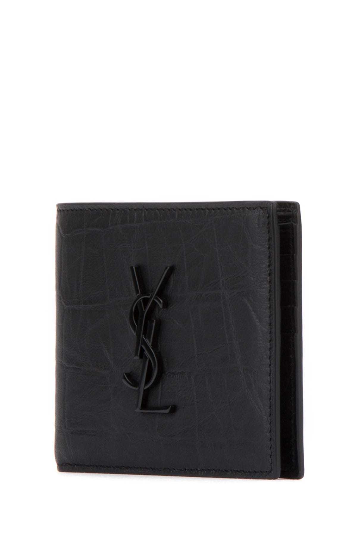 Saint Laurent Monogram Billfold Wallet In Black